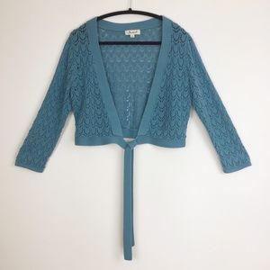 Jessica Tie Front Cardigan Shrug Sweater Sz 8